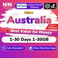 Australia eSIM Pro+ 1-30Days 2GB-30GB 5G/4G Data | Instant Email Delivery | High Speed Travel Speed 