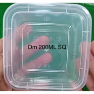 200ML TALL SQUARE LUNCH BOX - THINWALL FOOD CONTAINER CONTENTS 25 SETS