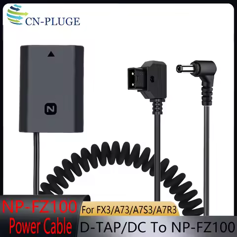 NP-FZ100 Dummy Battery Fully decoded DC Coupler for Sony ILCE-9 Alpha/A73/FX3 A9 A7RM3 A7RIII A7M3 A
