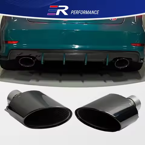 1 Pair 304 Stainless Oval Exhaust Tips for Audi A4 A5 A6 A7 Modified Upgrade Audi RS4 RS5 RS6 Muffle