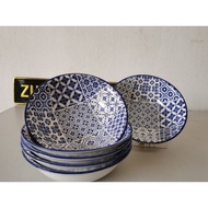 Mangkuk Bowl 7" Vintage Blue ReadyStock