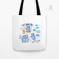 Busy Yeti Canvas Tote Bag