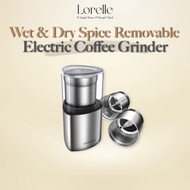 Lorelle Coffee Grinder Electric 304 Stainless Steel Coffee Bean Grinder Electric Nut Grain Grinder