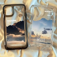 MERAH Sea Sky Cloud pink transparent soft case Oppo A6 Pro Note 70 Reno 14F C71 A5x A3x A5i A5I A5 P