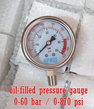 oil filled Pressure gauge เกจน้ำมันวัดแรงดัน คุณภาพสูง ขนาด 2 นิ้วครึ่ง แรงดันลม แรงดันน้ำ แรงดันน้ำมัน ใช้กับปั๊มลม ปั๊มน้ำ ท่อลมท่อน้ำ ท่อปะปา