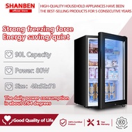 ﹊SHANBEN 4.23cu ft household refrigerator fresh-keeping cabinet ice bar wine fresh-keeping cabinet