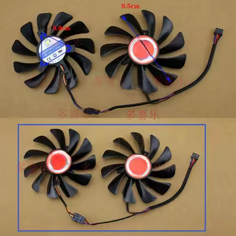 QQ Graphics Card Dual fan for XFX RX580 RX584 RX588 RX590 CF1010U12S/FDC10U12S9-C