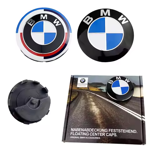 4Pcs 68mm 56mm Car Floating Wheel Hub Center Caps for Bmw 50th Anniversary E36 F20 E46 E39 E38 E90 E