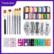 Toolsnest สีทาใบหน้าร่างกายสีทาตัวสีทาหน้าฮาโลวีนน้ำซักได้12สีสำหรับงานเลี้ยงสวมหน้ากากชุดวันคริสต์ม