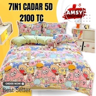 CADAR 5D NNM 7IN1 SET NEW ITEM 2100TC / KOD A 1200 TC /KOD TER 1800TC GETAH KELILING BEDSHEET 5D NNM