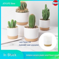 1pc Succulent Plant Pot Double-Layer Succulent Green Round Double Layer Small Green Plant Flowerpot Succulent Small Flower Pot