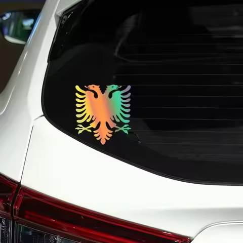 Albanian Double Headed Eagle Car Sticker Truck Bumper Car Rear Window Whole Body Waterproof Vinyl De