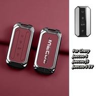 สำหรับ Chery Jaecoo 5 Jaecoo J5 Jaecoo 5 EV หนังโลหะผสมสังกะสีเคสกุญแจรถยนต์โคฟที่ยึดกุญแจพวงกุญแจอุ