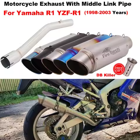 For YAMAHA R1 YZF-R1 1998 1999 2000 2001 2002 2003 Years Scooter Motorcycle Exhaust Escape Muffler D