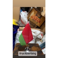 Belarus country flag + stainless steel table pole