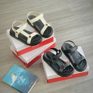 3cm Wedge Sandals with Two Horizontal Straps and Buckles K513 QCCC Fullbox