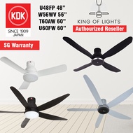 DC Ceiling Fans - KDK U48FP W56WV T60AW U60FW - SG Warranty - Installation Service