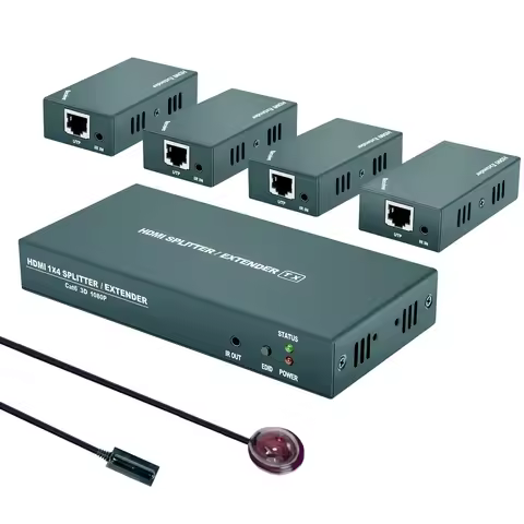 60/100/200M IR IP HDMI Extender RJ45 4K 1080P Cat5 Ethernet Cat6 for PS4 Apple PC Laptop HDTV 1 To 2