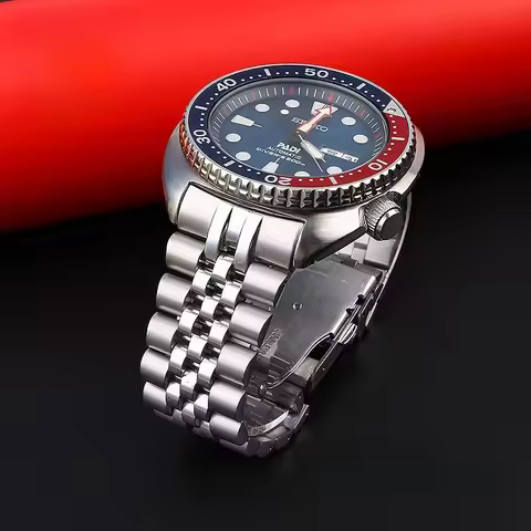 For Seiko Turtle Series SRPA21 SRP777 SRPC25 SRP773 Curved Interface Stainless Steel Watch Bracelet 