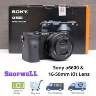 Sony a6600 and 16-50mm lens f3.6-5.6 Black Unit Digital APSC Mirrorless Camera - Used Kamera Set