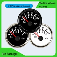 Auto Truck Boat 52mm 0-5Bar Show Oil Pressure Gauges 0-75Psi Oil Pressure Meters 10-184ohm Input Sig
