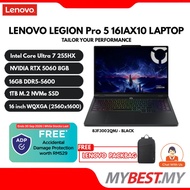 [🎁FREE 1Y ADP] LENOVO Legion Pro 5 16IAX10 83F3002QMJ 16" WQXGA 165Hz Gaming Laptop ( CU7-255HX / 16