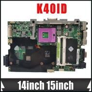 K40ID Motherboard for ASUS K40ID K40IE K50I K50ID K50IE X50DI Laptop Motherboard Rev 2.0 DDR3 Notebook Mainboard