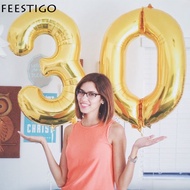 3 Colors 32 inch Number Balloons 0-9 Digital FoiL Balloon Happy New Year Wedding Balloon Birthday Pa