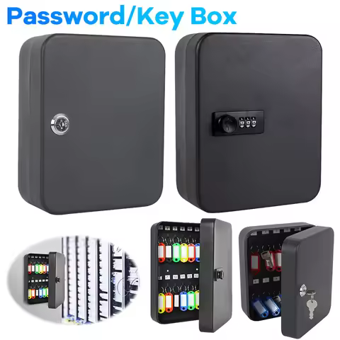 Combination Key Cabinet 20 Key Hooks Locking Key Organizer with Key/Code Lock Storage Lock Box Key S