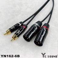 R RCA to XLR Male Plum Blossom AV Audio Cable Mixer 2CH Dual Flat Signal