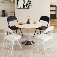 Foldable Chair Space Saving Office Chair Waterproof Designer Dining Chair Portable Folding Study Cha