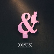 【OPUS東齊金工】當貓咪遇上符號and - 掛勾(粉)/壁飾掛鉤/無痕