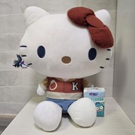 日版 Hello Kitty 復古棒球風褸 柔和灰色色調 大公仔 大毛公仔 Sanrio Characters 凱蒂貓 吉蒂貓 棒球夾克 Jacket EIKOH 景品