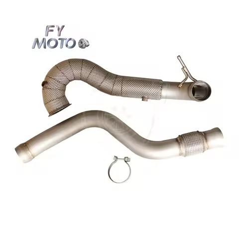 Exhaust Downpipe For Mercedes AMG A45 CLA45 With Shield
