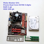 Biostar G41 LGA 775 Procie E5700 3.0ghz 4gb Motherboard Motherboard Motherboard Package 500gb