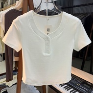 White Slim-Fit Short Sleeve T-Shirt for Women - Stylish Summer Top That Goes With Anything