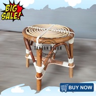 Round Rattan Bench Chair
