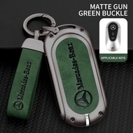 Car Key Case Cover Bag Alloy Leather For Mercedes Benz AMG W204 C200 E200 CLA45 A C CLA E GLA GLC GL