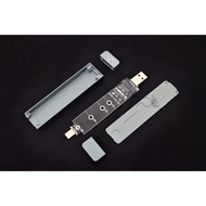 M2 Alloy SSD Box with Integrated USB Type A, Type C, Chipset RTL9210B 10Gbps....size 2280,2260,2240,