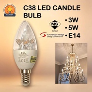 FSL C38 LED Candle Bulb E14 3W/5W 3000K/6500K High Lumen Save Energy