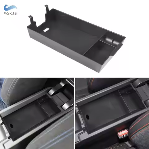 ABS Black Car Styling Center Control Armrest Card Phone Coin Holder Storage Box Cover For BMW 1 2 Se