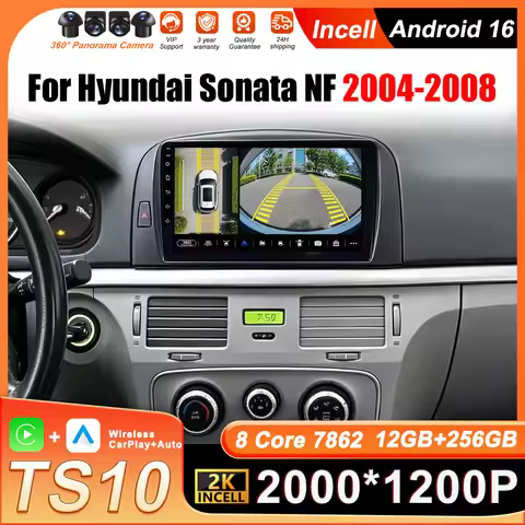 Car Radio Multimedia Player Android 16 For Hyundai Sonata NF 2004-2008 Android 16 Carplay Autoradio 