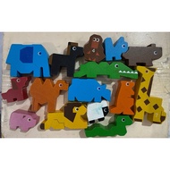 Wooden Animals Stacking Animals
