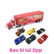 Disney Pixar Cars Diecast Metal Set - Lightning McQueen Sheriff Mack Truck Dinoco Racer Tỉ Lệ 1:55 Đ