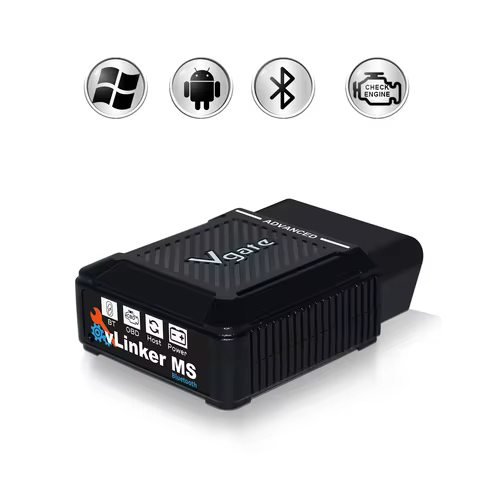 Vgate vLinker MS Bluetooth Upgraded Car OBD2 Scanner Work in 12V or 24V Supports HS-CAN, MS-CAN, SW-