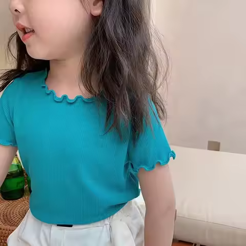 Children's T-shirts for Girls Clothes Kids Clothes Girl Clothing Elementary School Girl's Clothing K