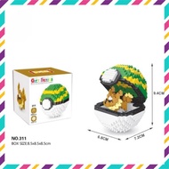 [Hoàn Tiền 10%]Bộ đồ chơi xếp hình lego quả cầu nhân vật pokemon