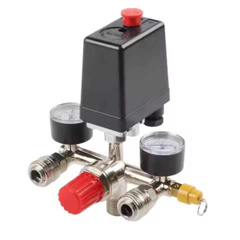 High-Quality Car Air Compressor 90-125psi 220/380V Bracket With Manifold Pressure Regulator Safety P