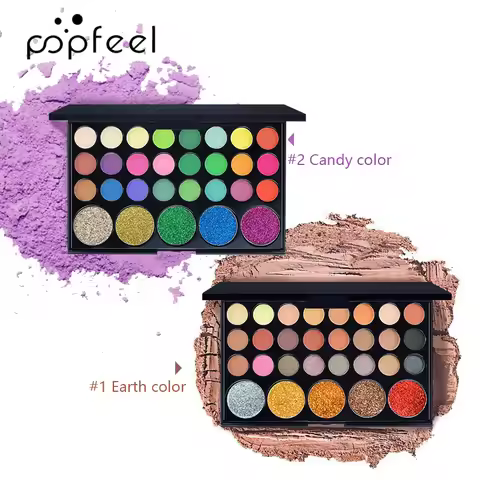 POPFEEL 29/40 Color Eye Shadow, Professional Eye Shadow Palette, Matte and Pearlescent Integrated Pa