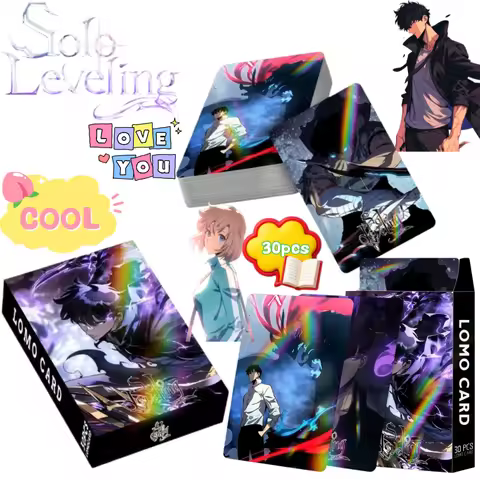 Solo Leveling Sung Jin-Woo Sung Jin-Ah Laser Flash Card Creative High Color Cartoon Print Student Co